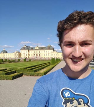 Stockholm intern Alex visiting Drottningholm