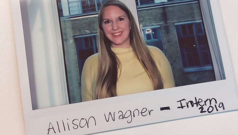 London intern Allison's Polaroid headshot of her