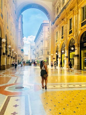 Milan intern Alyssa exploring the city