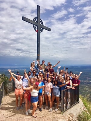 Barcelona Group at Monteserrat Mountains