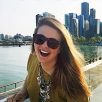 Stephanie smiling while touring London