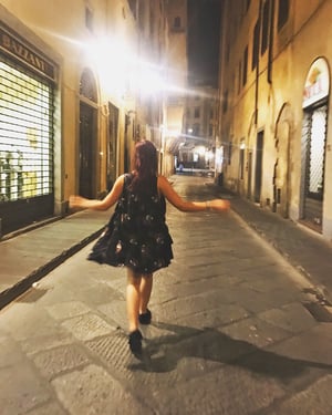 Cheyanne walking around Florence