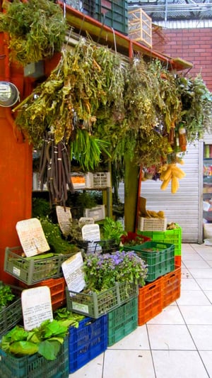 Colorful fruit markets in San Jose Costa Rica