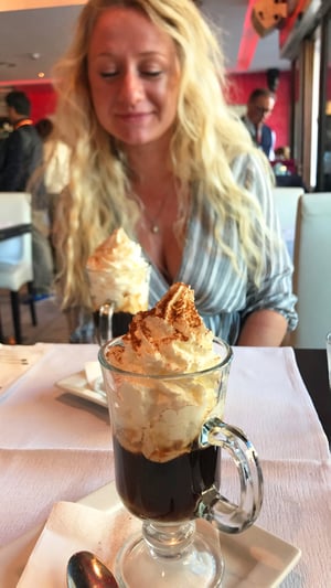 Drinking an espresso in Florence