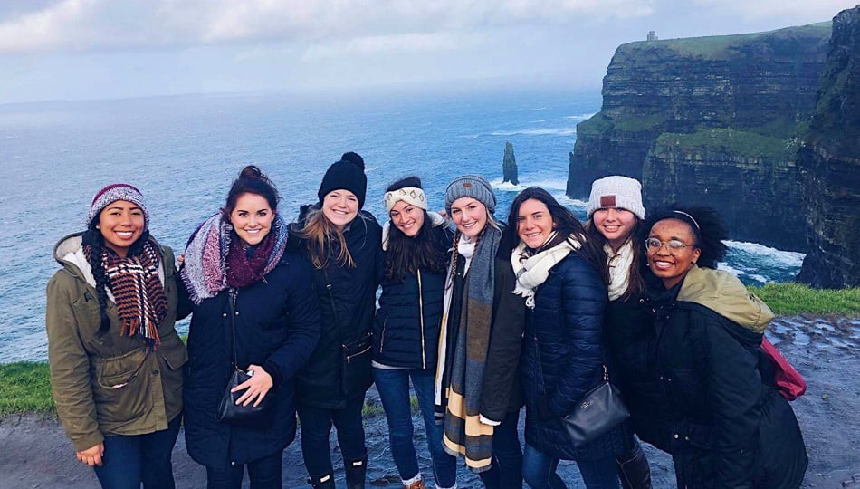 Dublin interns at Cliffs of Moher