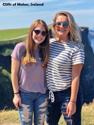 Dublin interns visiting the Cliffs of Moher