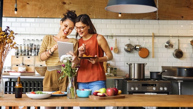 Friends Cooking Authentic Meal