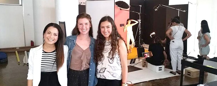 Interns working abroad