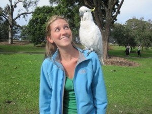 Carlie with a Cockatoo!