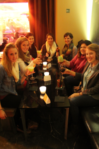 Interns at an Italian apertivo internships in Italy