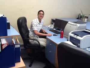 Russell at his internship with Pro Capital Ltd.