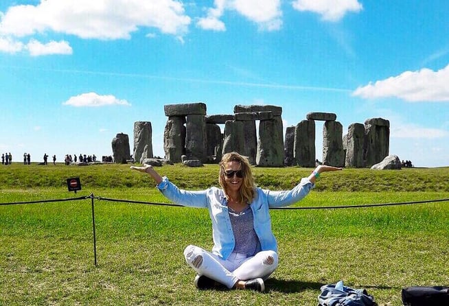 Jen in Stonehenge