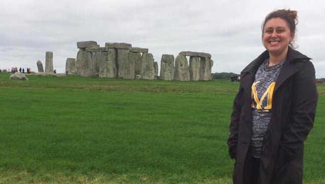 Kelly at Stonehenge
