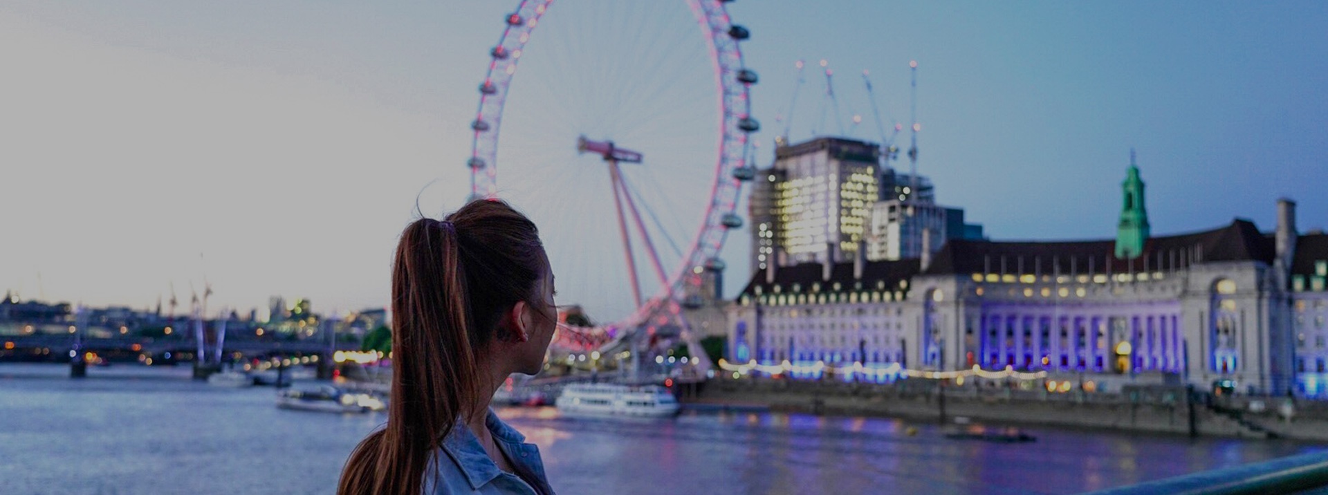 London Intern Looking at London Eye