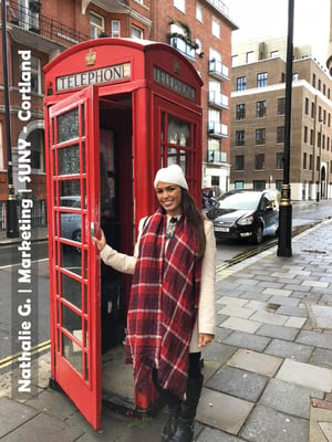 London Intern at Phone Booth