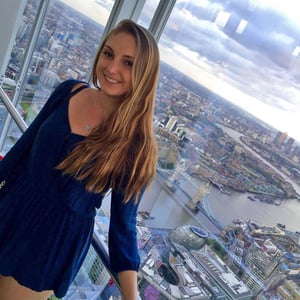 London intern at The Shard overlooking the city