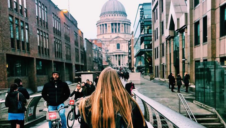 London intern exploring the city