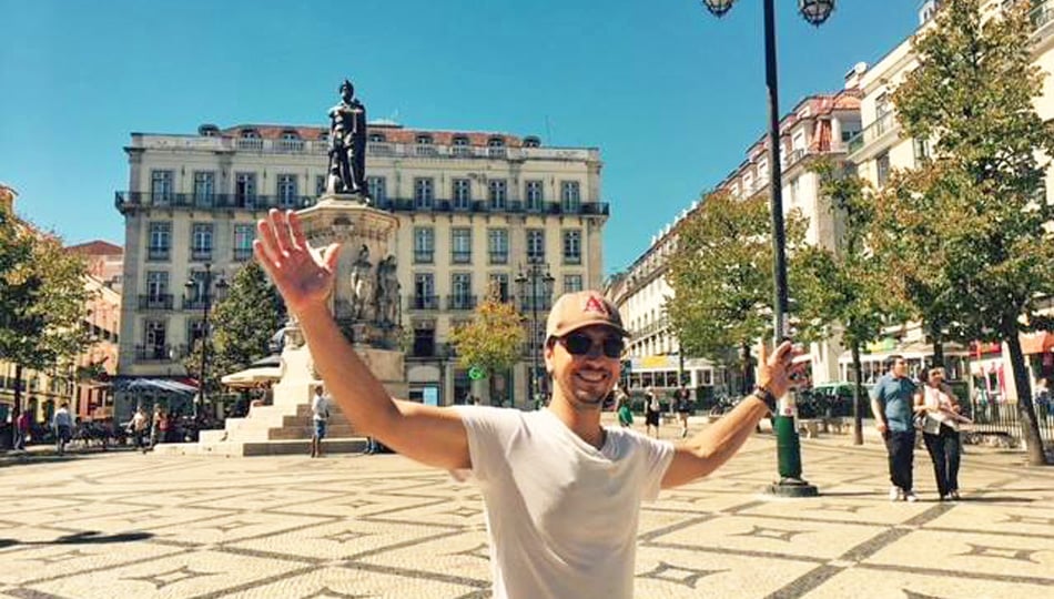 Man Traveling in Spain