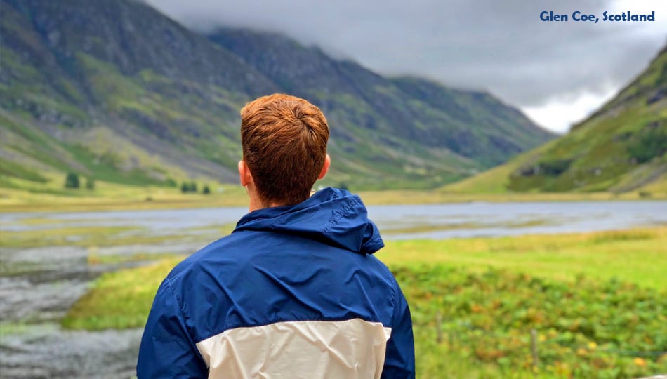 Man in Glen Coe Scotland