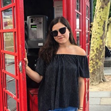 London Marketing intern at UK phone booth