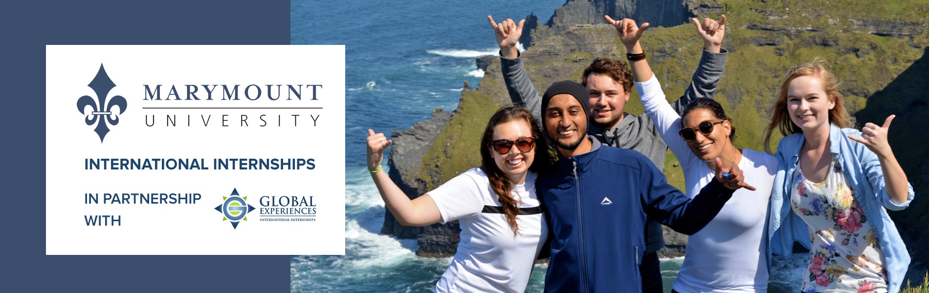 Marymount University students at the Cliffs of Moher