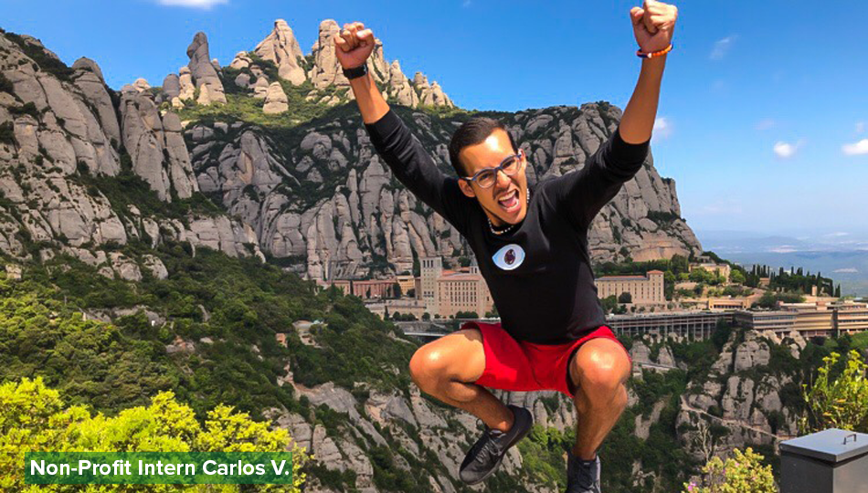 Man jumping at Montserrat