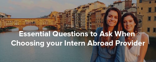 Question to ask when choosing intern abroad provider