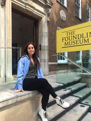 London intern Sarah at Art Museum internship