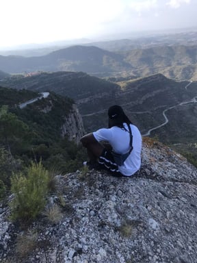 V Alan Worsham Montserrat Spain over looking Mts