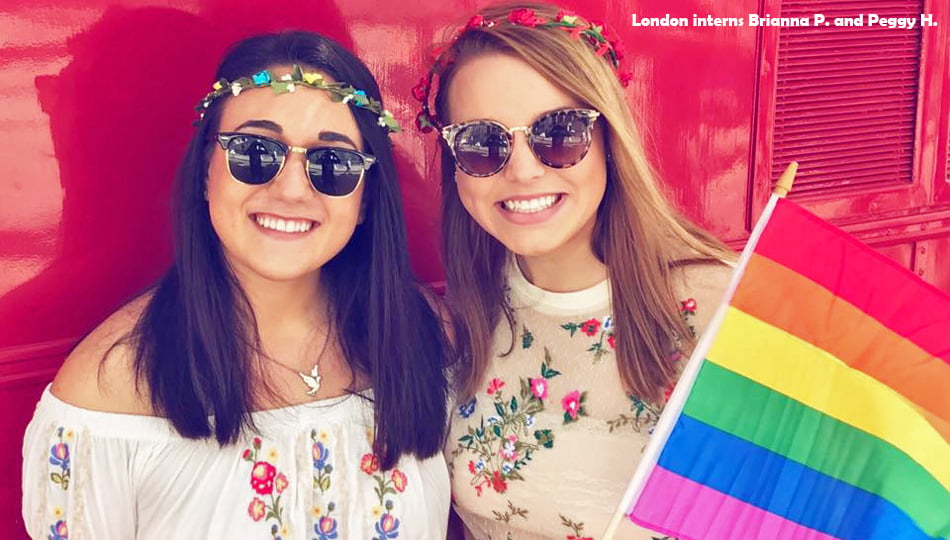 Woman celebrating LGBTQ Pride in London