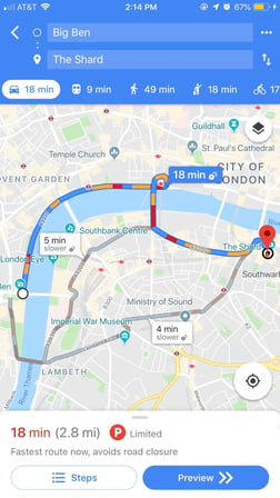 google maps in London