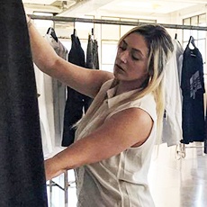 Milan Fashion intern with wardrobe