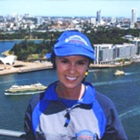 Kristina B. over looking the Sydney Harbour
