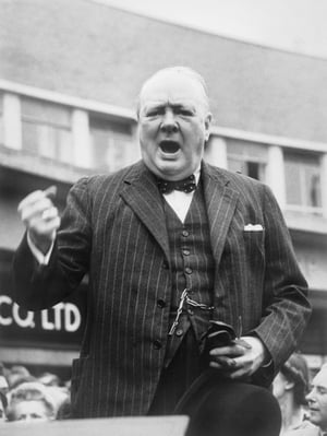 Winston Churchill enthusiastic during general election