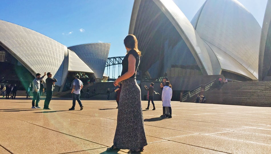 Young Woman Walking Around Sydney