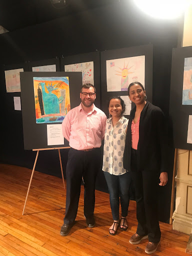 NYC Theatre intern Afreen C. with supervisors